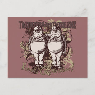 Tweedledum & Tweedledee Carnivale Stil Vykort