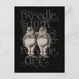 Tweedledum & Tweedledee Grunge (Figur) Vykort