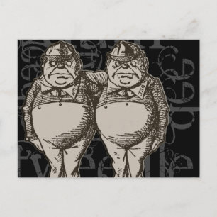 Tweedledum & Tweedledee Grunge (Figur) Vykort