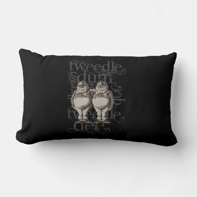 Tweedledum & Tweedledee Grunge (singelfiguren) Lumbarkudde (Framsida)