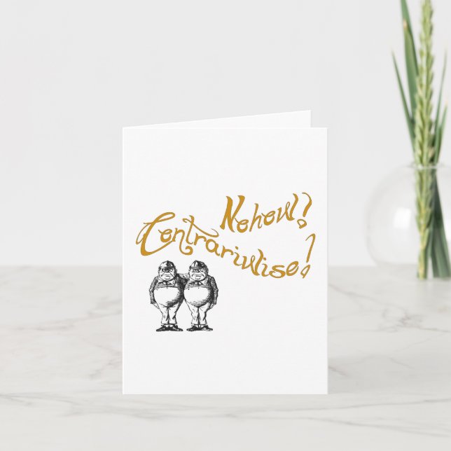Tweedledum & Tweedledee Quote med bild Kort (Framsida)