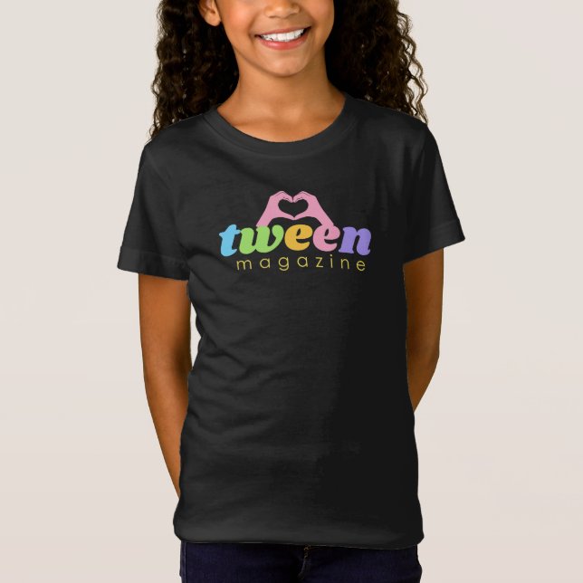 Tween Magazine Heart Händer t shirt, tidigare flic T Shirt (Framsida)