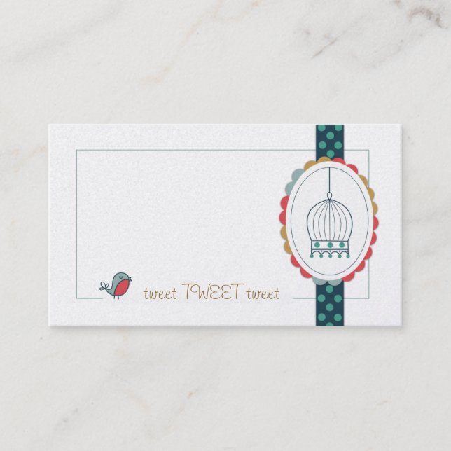 Tweet-Affärskort Visitkort (Framsida)