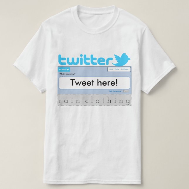 Tweet din egna skjorta! tee shirt (Design framsida)