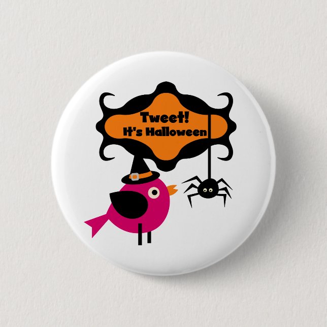 Tweet Halloween T-shirts och presenter Knapp (Framsida)