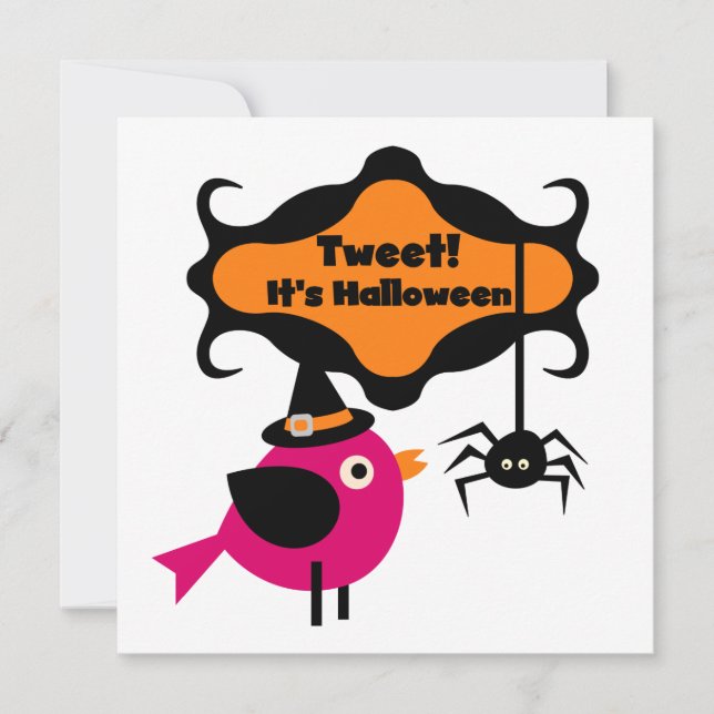 Tweet Halloween T-shirts och presenter Kort (Framsida)