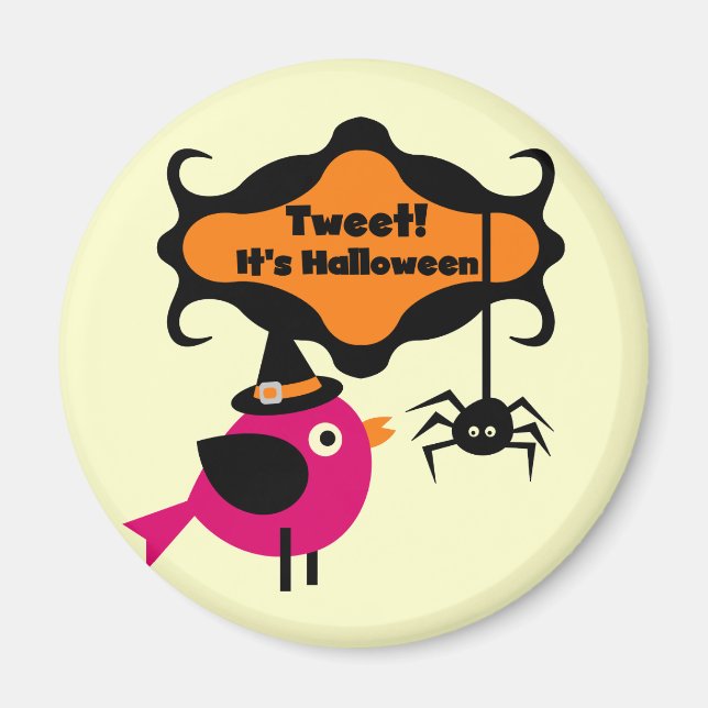 Tweet Halloween T-shirts och presenter Magnet (Framsidan)