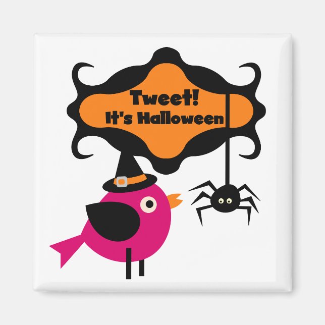 Tweet Halloween T-shirts och presenter Magnet (Framsidan)