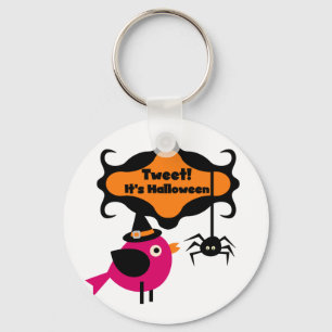 Tweet Halloween T-shirts och presenter Nyckelring