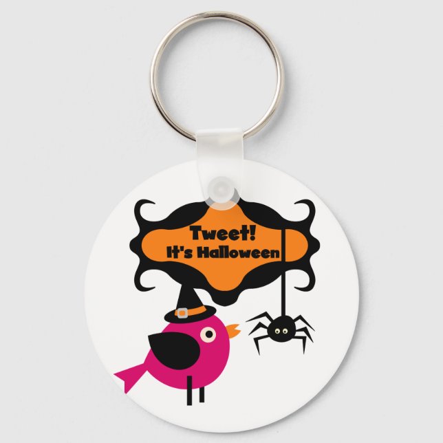 Tweet Halloween T-shirts och presenter Nyckelring (Framsida)