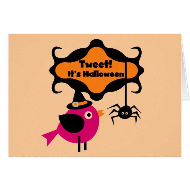 Tweet Halloween T-shirts och presenter OBS Kort (Framsidan Horizontal)