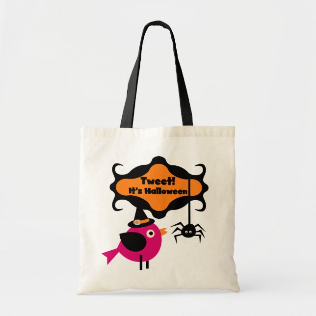 Tweet Halloween T-shirts och presenter Tygkasse (Framsidan)