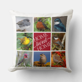 Tweet Home 8 American Songbird 8 Photo Collage Kudde