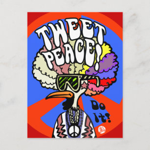 Tweet Peace! vykort