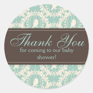 Tweet Tweet-Twillingar TY-fästmärke Runt Klistermärke