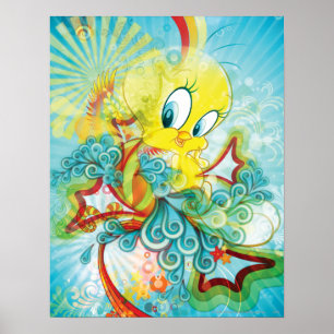 Tweeta in Blue Wave Poster