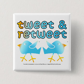 Tweeten och Retweet knäppas Knapp