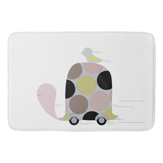 Tweeter på en sköldpadda badrumsmatta (Framsidan)