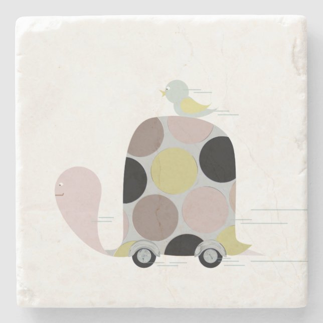 Tweeter på en sköldpadda stenunderlägg (Framsidan)