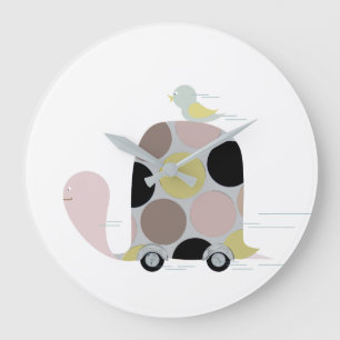 Tweeter på en sköldpadda stor klocka