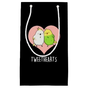 Tweethearts Funny Love birds Pun Mörk BG