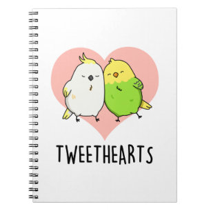 Tweethearts Roliga Kärleksfåglar Puns Anteckningsbok