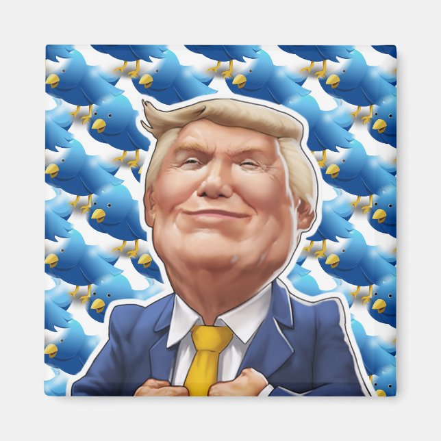 Tweeting Obessed Trump Magnet (Framsidan)