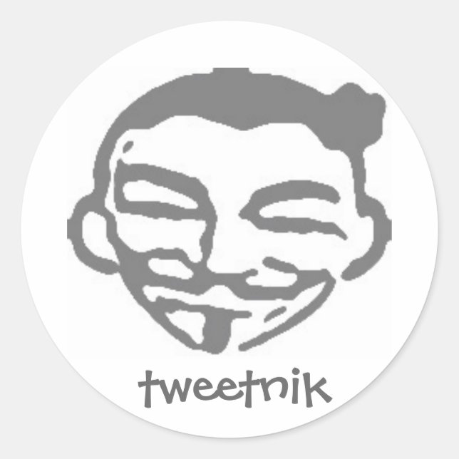 Tweetk-klistermärken Runt Klistermärke (Framsida)
