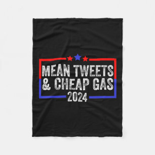 Tweets and Billigt Gas Funny 2024 Pro Trump Fleecefilt
