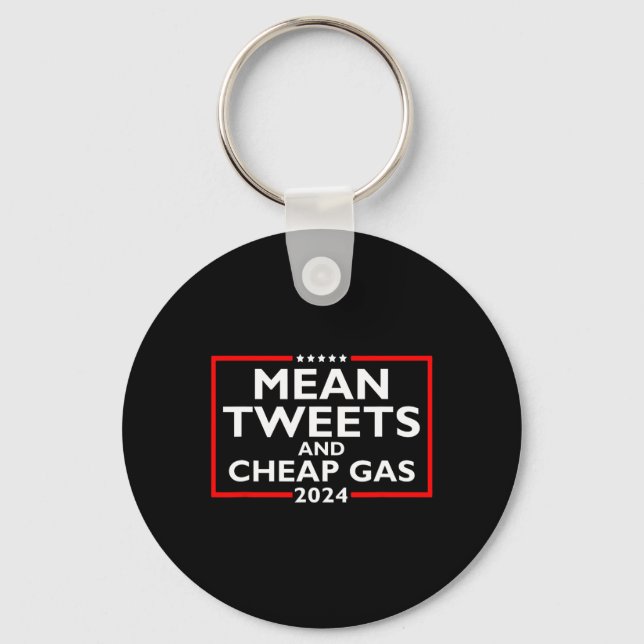 Tweets and Billigt Gas Funny 2024 Pro-trump-val Nyckelring (Framsida)