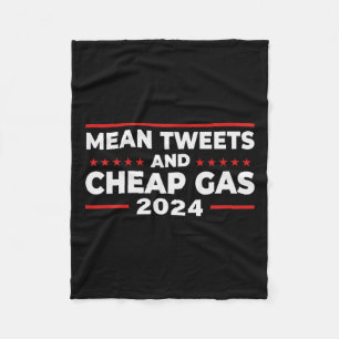Tweets and Billigt Gas Funny Donald Trump 2024 Val Fleecefilt