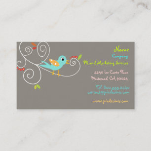 Tweets Blue Bird/Marknadsföring Business Visitkort