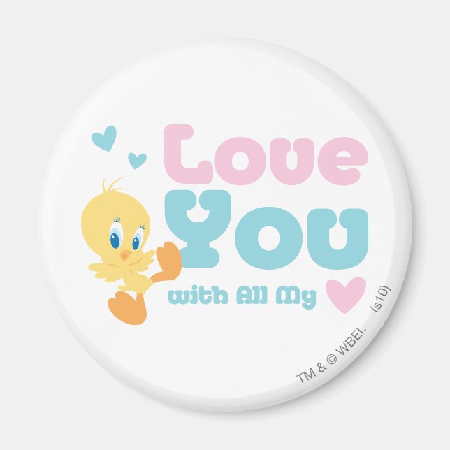 TWEETY™ "Älskar dig av hela mitt hjärta" Magnet (Framsidan)