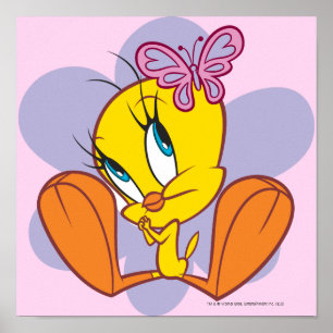 Tweety and Butterfly Poster