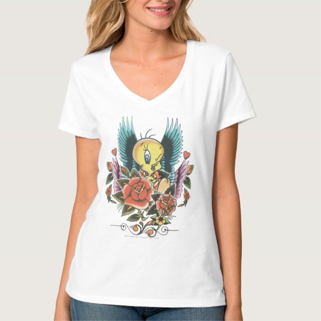 TWEETY™ Blå Vingar T-shirt (Framsida)
