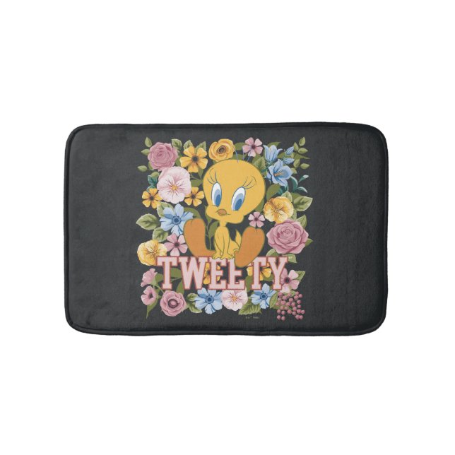 TWEETY™ Blommig broderi-grafik Badrumsmatta (Framsidan)
