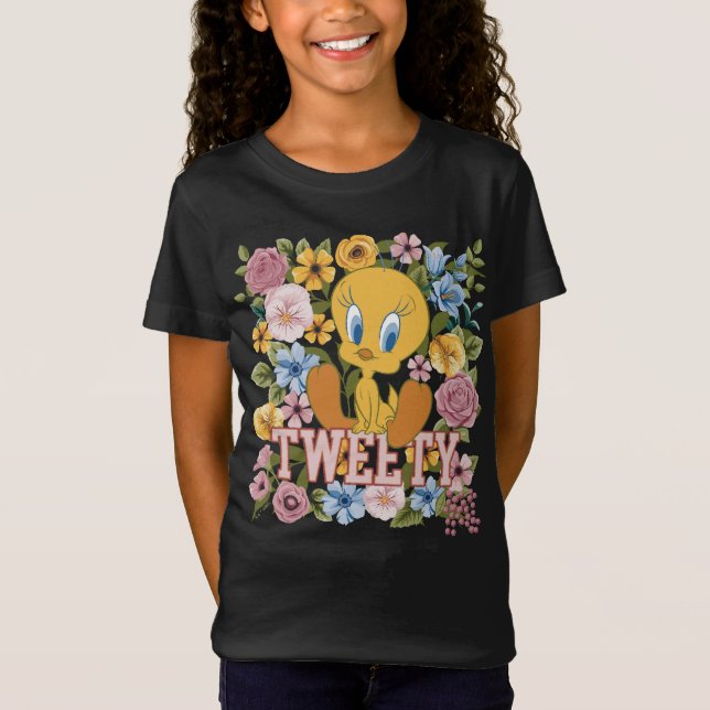 TWEETY™ Blommig Brodyrgrafik T Shirt (Framsida)