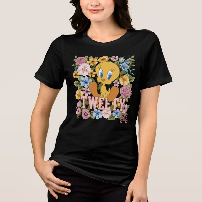 TWEETY™ Blommig Brodyrgrafik T Shirt (Framsida)