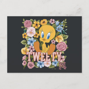 TWEETY™ Blommig Brodyrgrafik Vykort