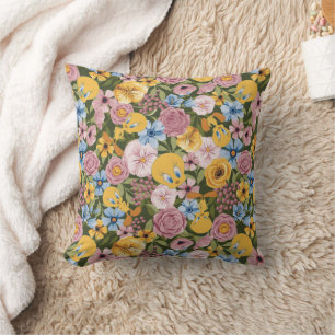 TWEETY™ Blommigt broderimönster Kudde