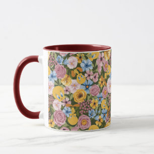 TWEETY™ Blommigt Broderimönster Mugg