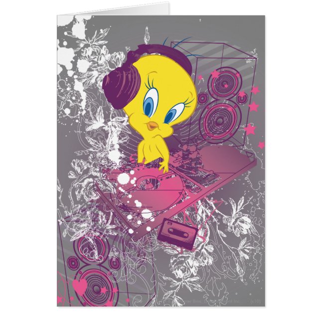 Tweety Djing Hälsningskort (Framsidan)