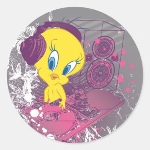 TWEETY™ Djing Runt Klistermärke