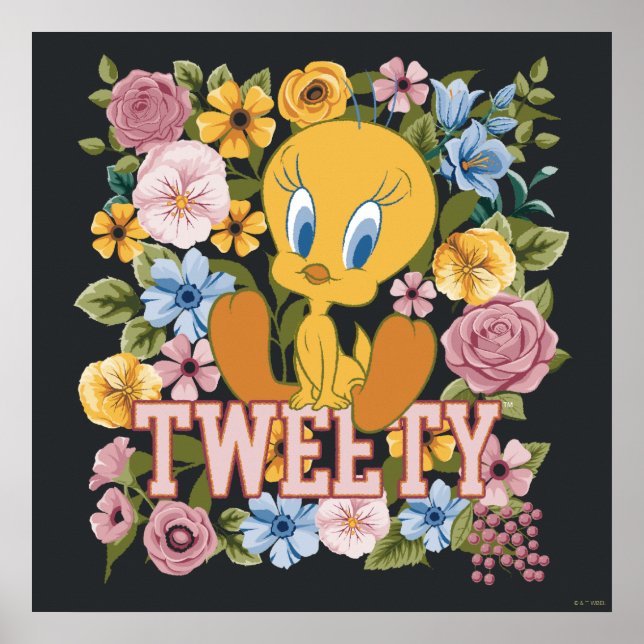 TWEETY™ Floral Embroidery Graphic Poster (Framsidan)