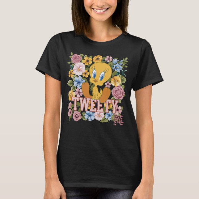 TWEETY™ Floral Embroidery Graphic T Shirt (Framsida)