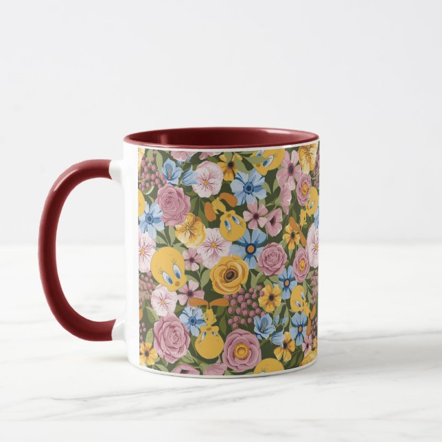 TWEETY™ Floral Embroidery Pattern Mugg (Vänster)