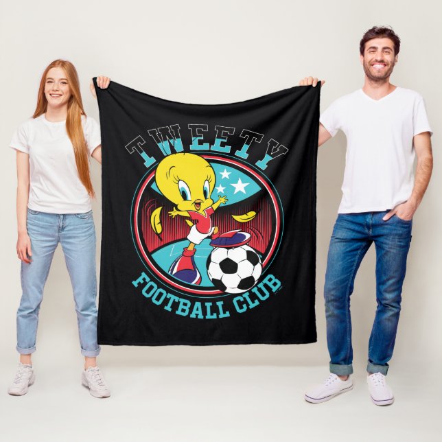 TWEETY™ Fotbollsklubb logo Fleecefilt (På plats)