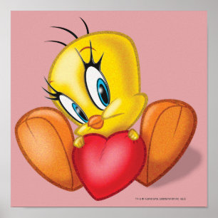 Tweety håller hjärta poster