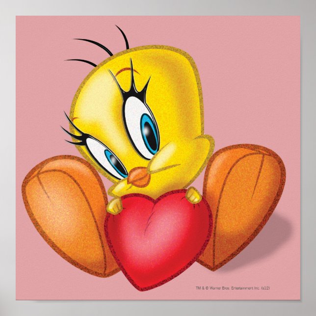Tweety håller hjärta poster (Framsidan)
