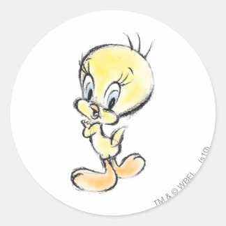 TWEETY™ - Handgjord Runt Klistermärke